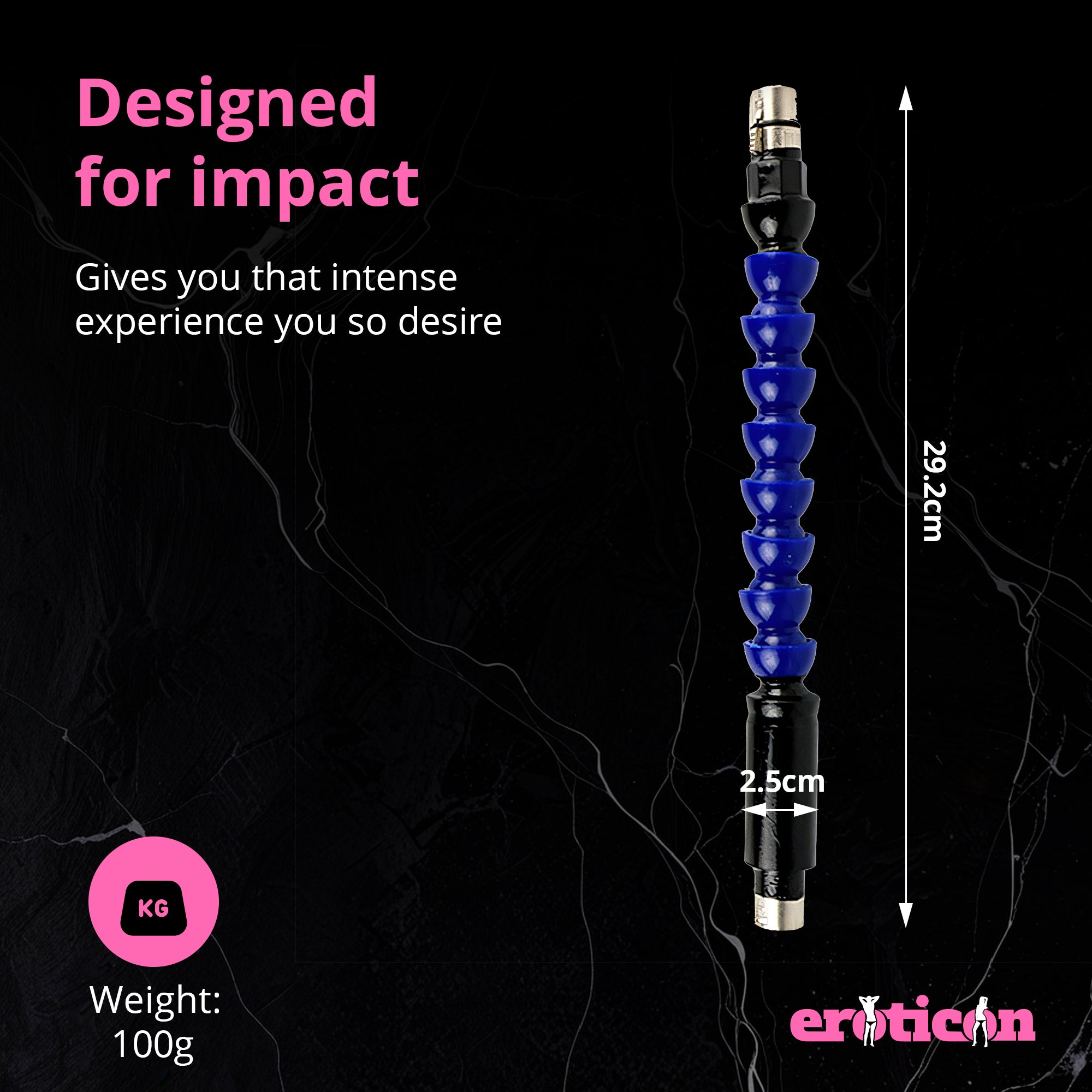 Extension for Sex machine - 29.2cm long - Fully Adjustable - 3XLR